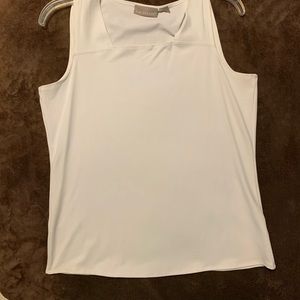 Kim Rogers, sleeveless white top, size small